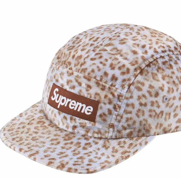 Camping Leopard 24SS White Velvet Velvet Cap Leopard Camp Cap 0910